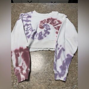 American Eagle Outfitters Tie-Dye Cropped Sweatshirt